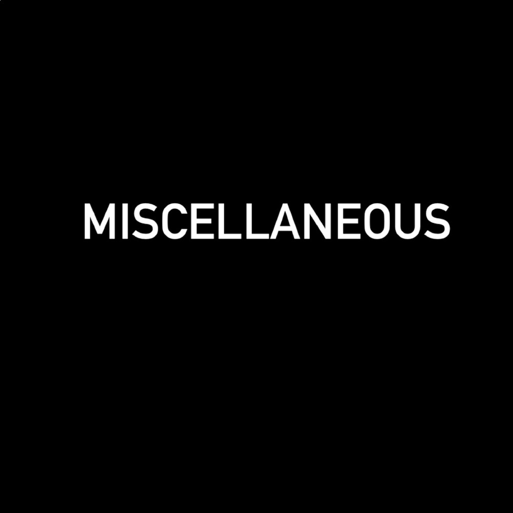 Miscellaneous items below
